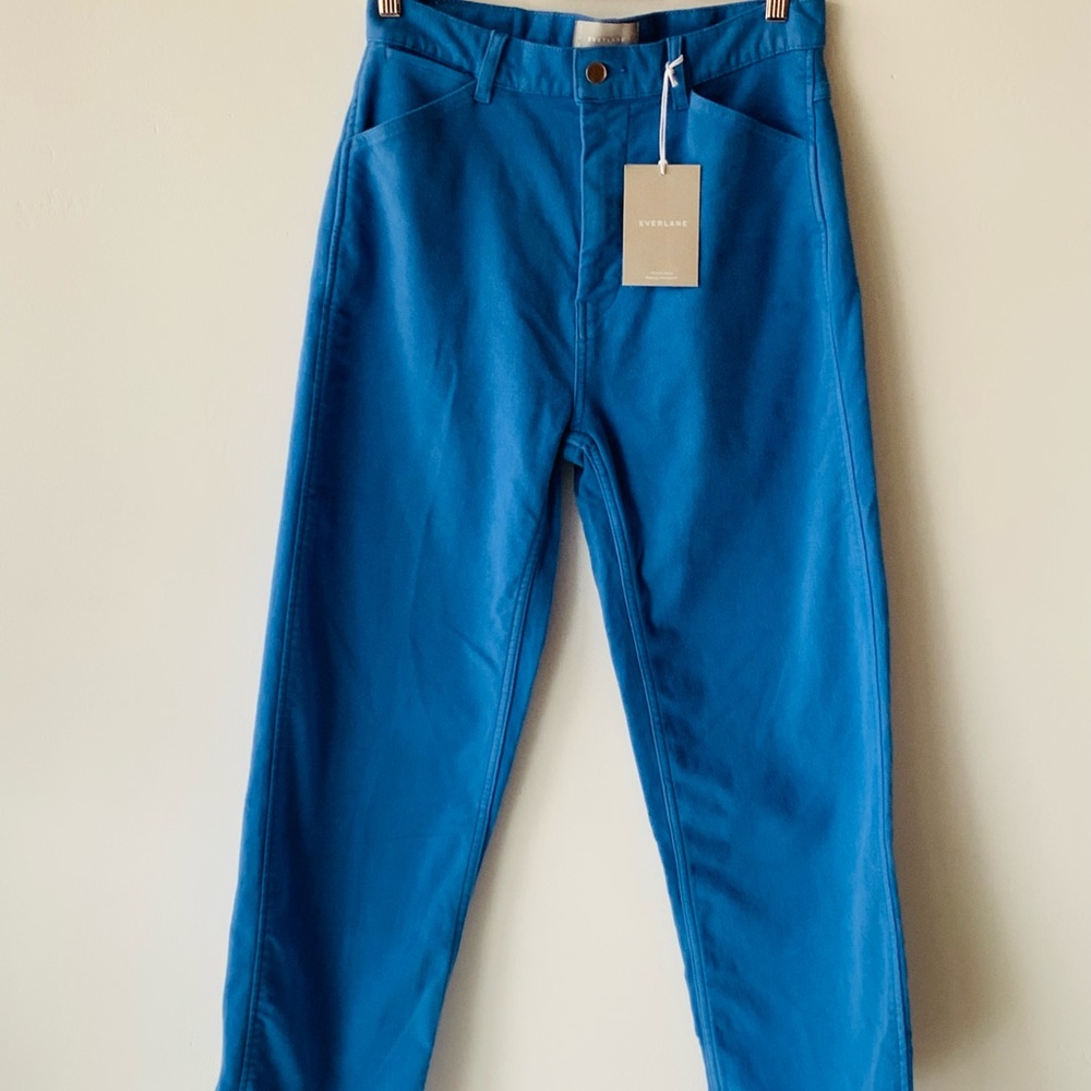 COPY - Everlane Basic Chino Super Soft Cornflower Blue Pants Organic Cotton 4